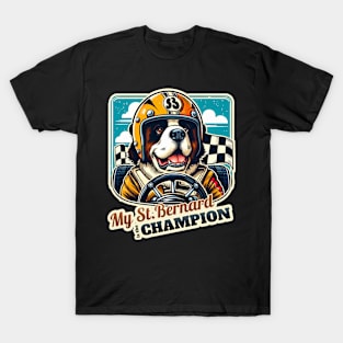 Car racer St. Bernard T-Shirt